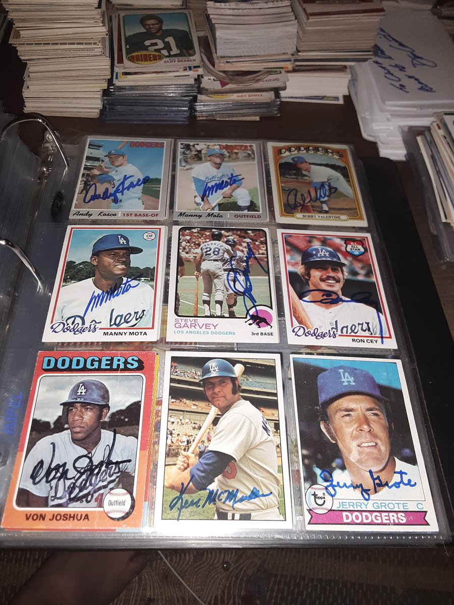 First 4 pages of Dodgers autographs adding  @nightowlcards