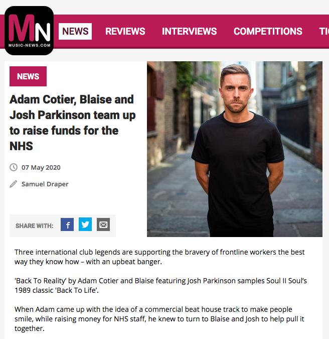 BackToRealityM's tweet photo. Did you read the great interview with us in @MusicNewsWeb? check it out here - https://t.co/aanZQKw4Jc

#charitytuesday #NHSheroes #NHSclap #fundraiser #housemusic2020 #backtoreality #backtorealitymusic https://t.co/IEIXFRycGJ