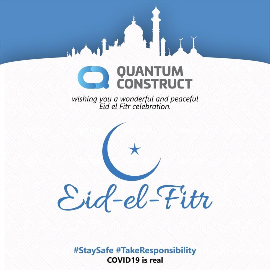 Quantum_ng's tweet photo. Quantum construct Ltd wishing everyone a wonderful and peaceful eid el fitr celebration. • • •
#staysafe
#takeresponsibility COVID19 is real.
#quantumalpha 
#quantumbrio 
#quantumcoral
#quantumdeluxe 
#quantumenclave
#quantumforte
#quantumglitz https://t.co/sdeA1q4WyQ