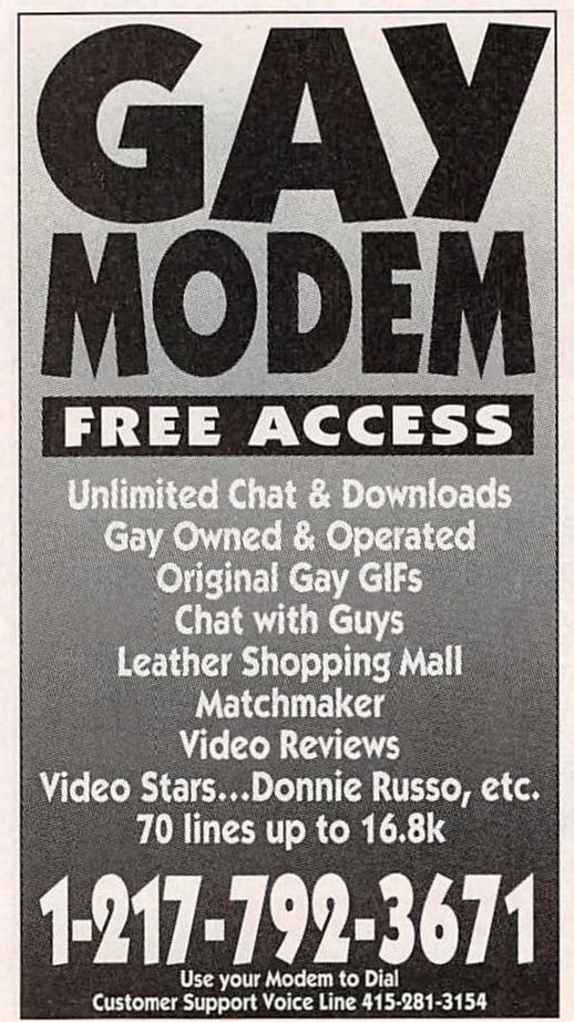 Hey, more Gay! it's GAY MODEM which sounds like an awesome cyberpunk nickname.They've even got gay GIFs and leather shopping!