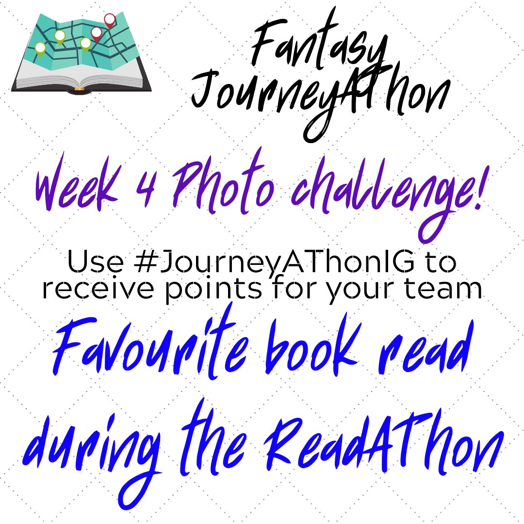 journeyathon's tweet photo. Last week of photo challenges!!! Share your favourite book that you read during this round of Fantasy JourneyAThon!

You have until Friday to post your photos for the challenge and make sure you tag #JourneyAThonIG to receive points for your team! �� https://t.co/bnJ3FaPAHM