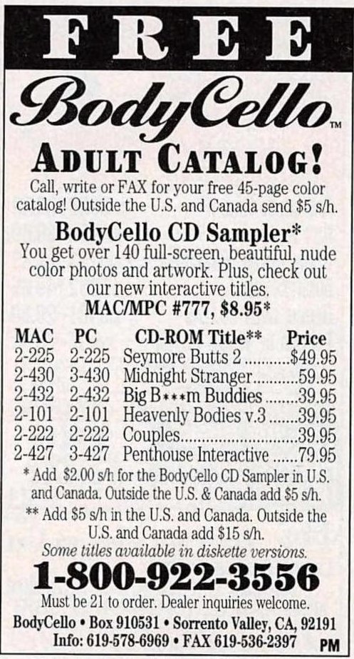 Here's a bunch of adult CD-ROMs.I'm slightly confused by "Big B***m Buddies"I assume they mean "Big Bosom Buddies"?Is that supposed to be an, uh, "alternative" CD?
