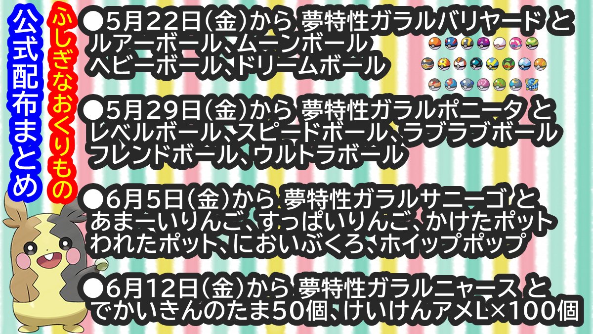 バーチャルkm ポケモン剣盾 色違いレイド配布 ポケモン剣盾 ふしぎなおくりもの インターネットで受け取る から毎週色々なポケモンとアイテムがもらえることを一覧にまとめました Dlc鎧の孤島リリース前に準備しておきましょう ポケモン剣盾