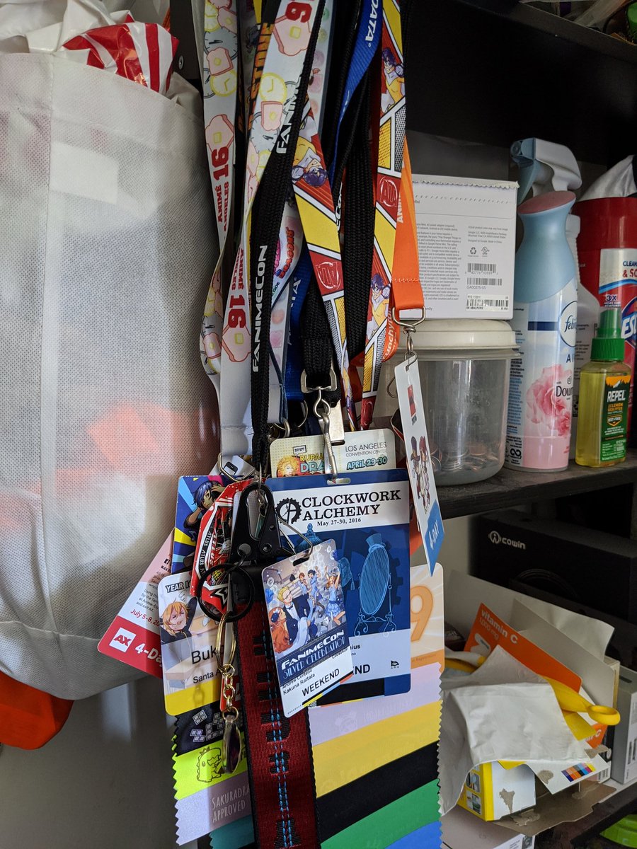 BukoPandan88's tweet photo. This weekend was supposed to be FanimeCon but it's cancelled due to the pandemic. It's the one event that I look forward to attending every year so I'm pretty sad about it... No Fanime lanyard to add to my pile this year. Oh well... Until next time ;A;
#fanime2020 #weeb https://t.co/e24Ma8GQxk