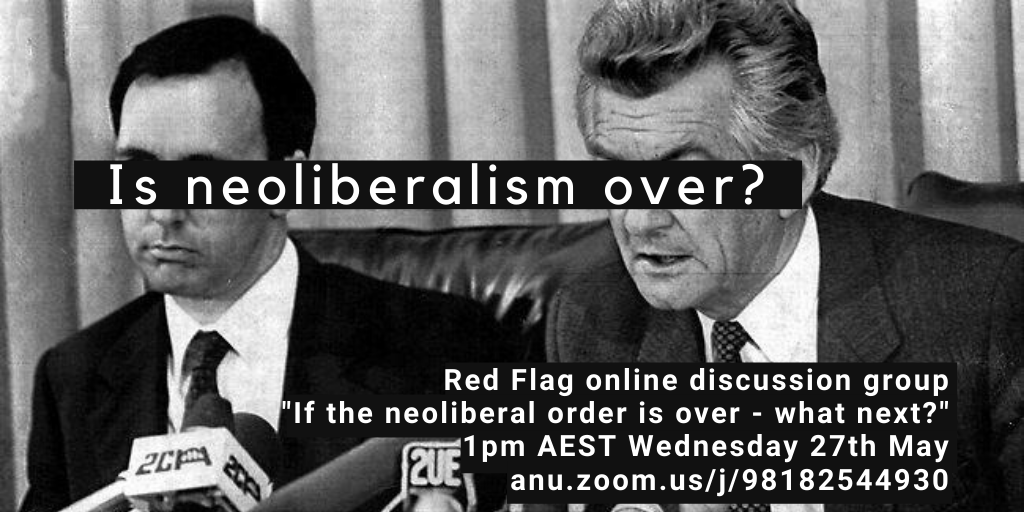Is neoliberalism over?

Join us for an online discussion on Wednesday, event here: facebook.com/events/4368196…

We'll be reading this article: redflag.org.au/node/7184

#auspol #socialism #Marxism #EatTheRich #economicslowdown #COVID19Aus #Canberra