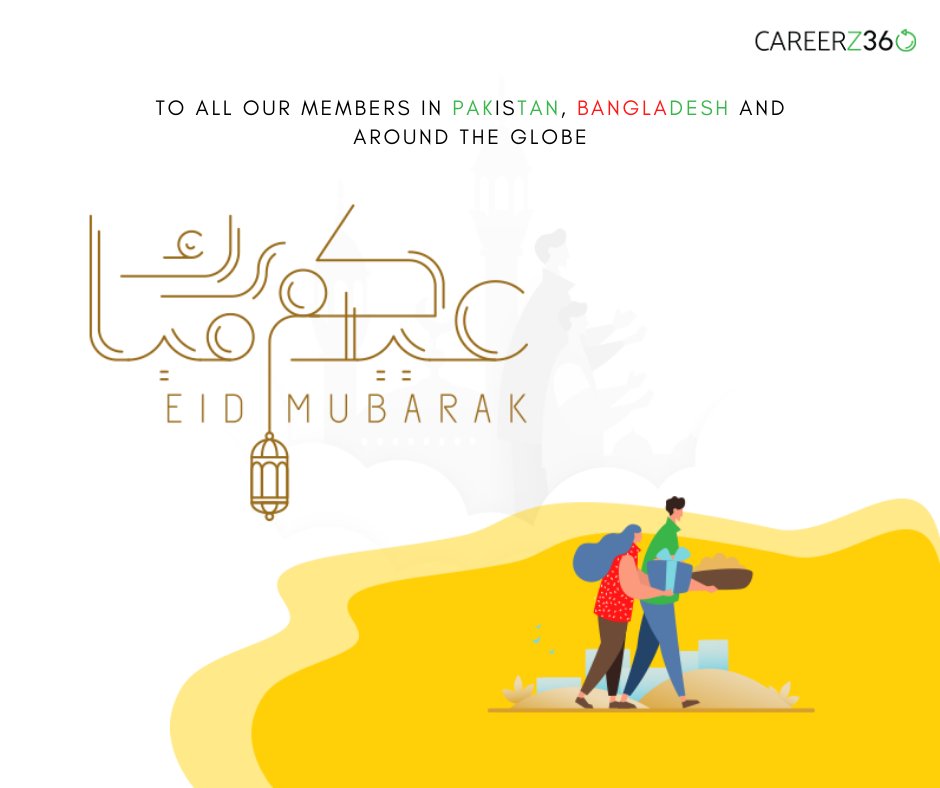 Eid Mubarak! Wishing everyone a happy and blessed Eid to all of our users across the globe!

#eid #careerz360 #eid2020