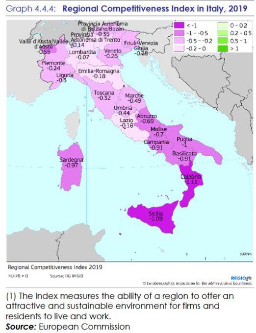 Luca_Gualtieri1's tweet photo. Il livello di #competitvità delle #regioni italiane https://t.co/fIsnhNlnFu