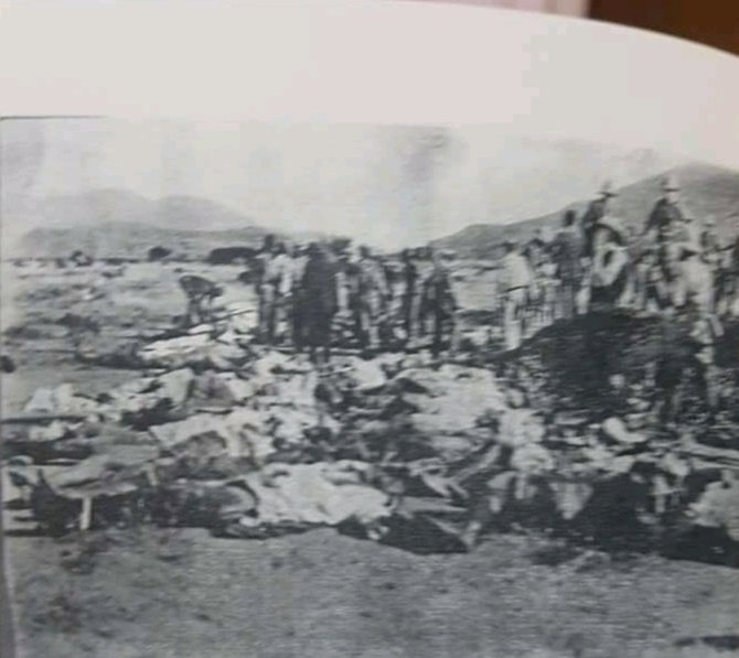 Today, 99 years ago the white establishment massacred hundreds of our people in Ntabelanga (Komani). The issue was the land. Our people, under the leadership of Enoch Mgijima refused to be dictated to by them on where and how they should live.  #NtabelangaMassacre