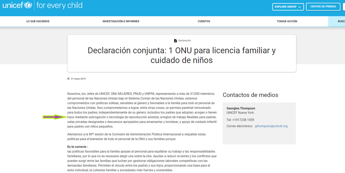 Qué piensan 
*UNICEF <a href="/UNICEF/">UNICEF</a>
*ONU Mujeres <a href="/UN_Women/">UN Women</a>
*Programa Naciones Unidas para Desarrollo <a href="/UNDP/">UN Development</a>
*Fondo Población Naciones Unidas <a href="/UNFPA/">UNFPA</a>
sobre políticas sociales, igualdad, diversidad y modelos d familia, incluida #GestaciónSubrogada?

#StopSubrofobia👇
unicef.org/press-releases…