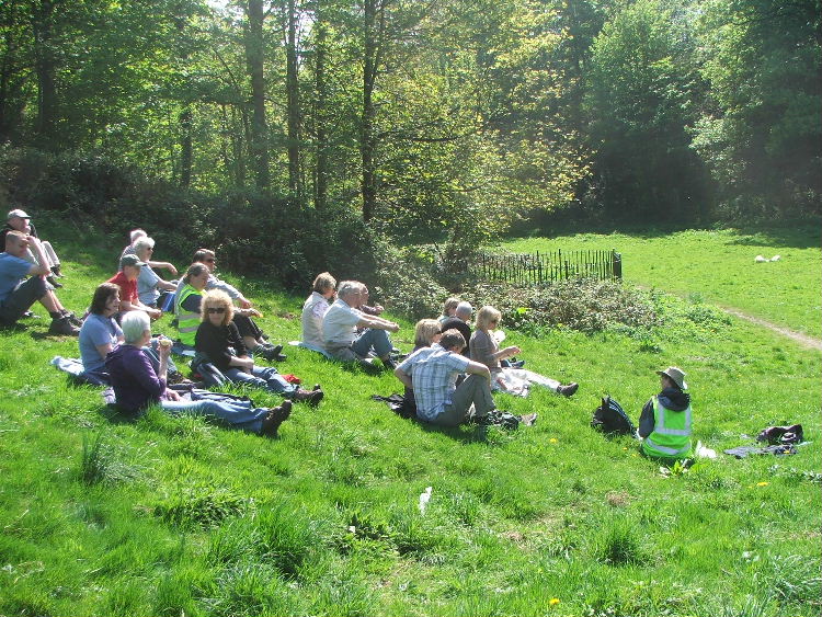 2009 was the last time the walk started at Conham & the first Spring walk allowing a break in the sun by St Anne’s Well which is one of the features of the walk that always surprises people.  …https://friendsofbrislingtonbrook.wordpress.com/the-holy-well-and-the-chapel-of-st-anne-in-the-wood-brislington-bristol-by-ken-taylor/ #virtualwalkfest  6/
