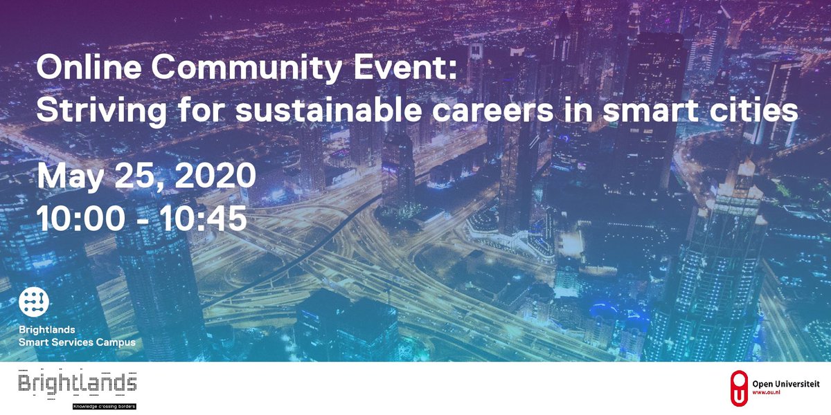 Open Universiteit (@ou_nederland) on Twitter photo ONLINE EVENT 25 mei 10:00 - 10:45 Prof. Dr. Petru Curşeu <a href="/OU_Nederland/">Open Universiteit</a> spreekt over duurzame #carrières in slimme steden op Brightlands Smart Services Campus
Hoe om te gaan met deze uitdagingen?
Voel je vrij om #online mee te doen!
Schrijf nu in via edu.nl/9k3kk ONLINE EVENT 25 mei 10:00 - 10:45 Prof. Dr. Petru Curşeu <a href="/OU_Nederland/">Open Universiteit</a> spreekt over duurzame #carrières in slimme steden op Brightlands Smart Services Campus
Hoe om te gaan met deze uitdagingen?
Voel je vrij om #online mee te doen!
Schrijf nu in via edu.nl/9k3kk