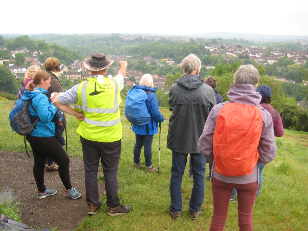 Last year the rain hit us at lunchtime after a sunny morning but it eased off by the time we were back on the Hill and looking back at where we had walked. #virtualwalkfest  15/