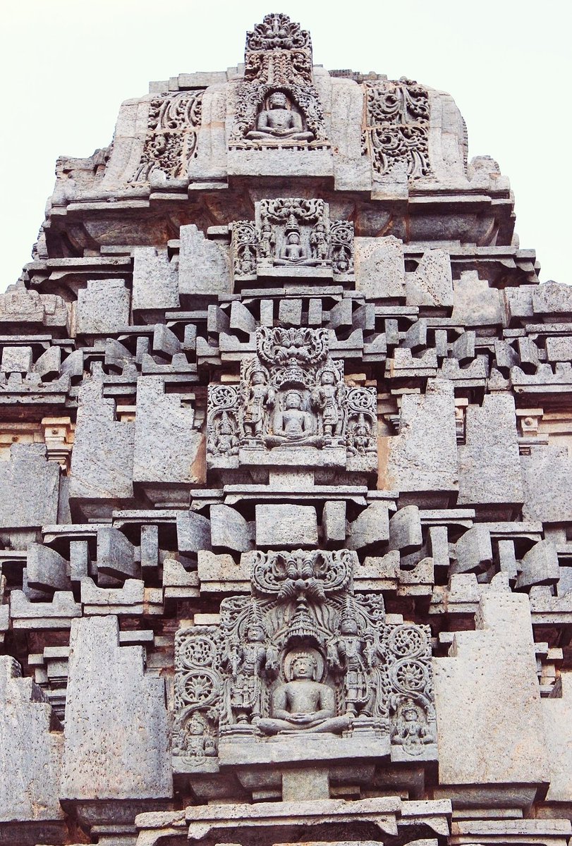 The exterior view of TempleKiritmukha with an beautifully carved tirthankar.
