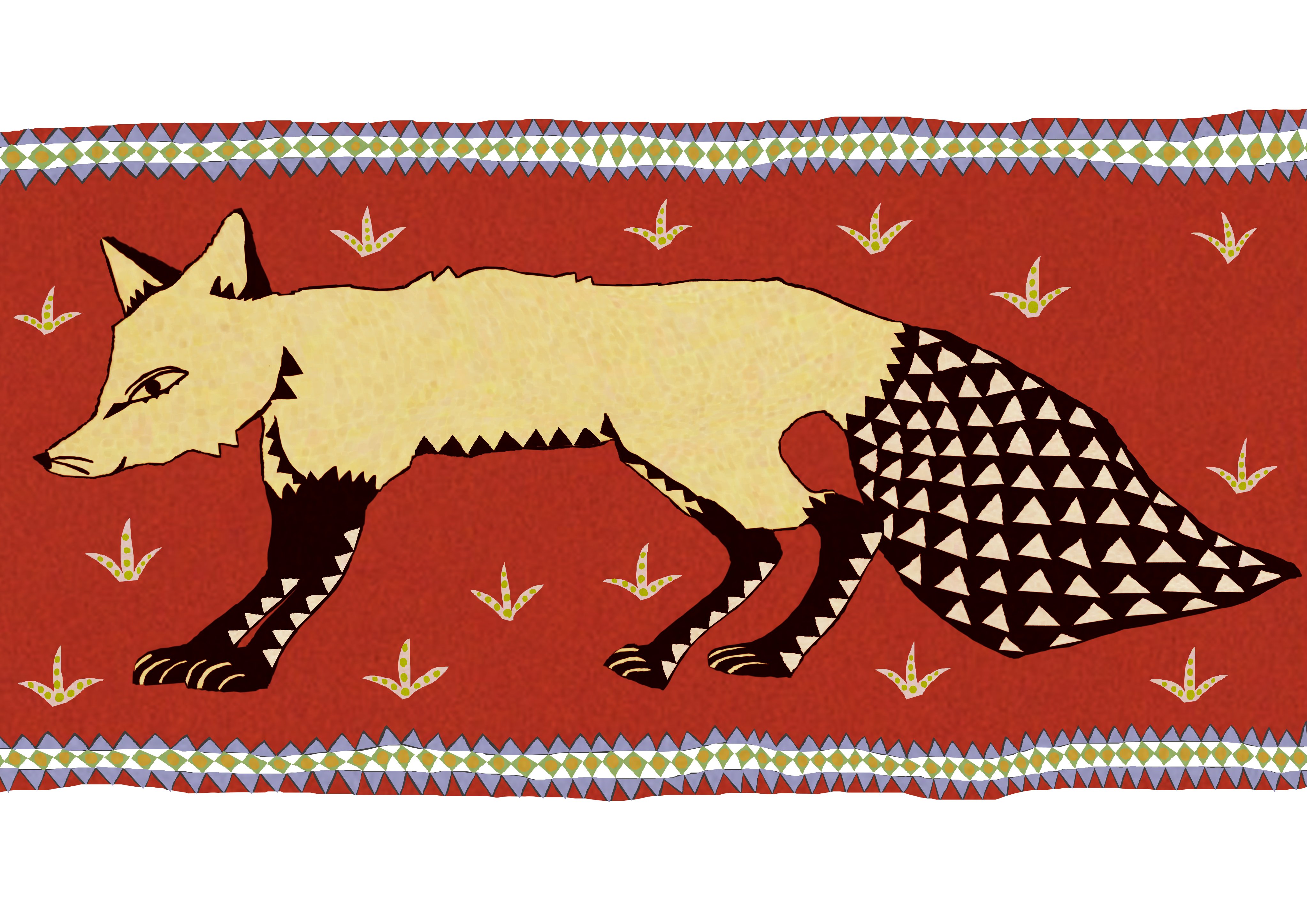 朗 Auf Twitter キツネの絨毯 イラスト 貼り絵 デジタル貼り絵 Illust Illustration Artwork Collage Fox キツネ 絨毯 Carpet T Co Rrmjvcl76f Twitter