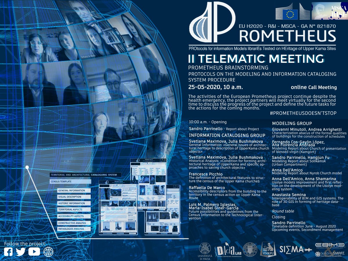 PrometheusH2021's tweet image. The activities of the European Prometheus project continue despite the health emergency, the project partners will meet virtually for the second time to discuss the progress of the project and define the future tasks for the actions for the coming months. @MSCActions #H2020