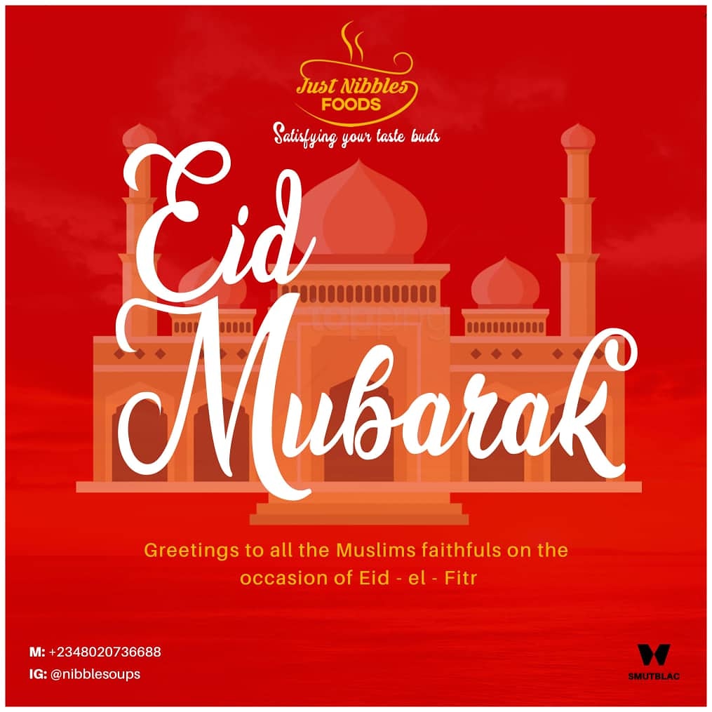 nibblesoups's tweet image. Eid Mubarak 
May we have a blessed Eid! May Allah accept all our good deeds and cause this upcoming year to be a blessed one for all of us, and for the entire Ummah!

#justnibblesfoods #nibblesoups #EidMubarak #EidAlFitr #eidmubarak2020 #staysafe #RamadanMubarak #عيد_مبارك