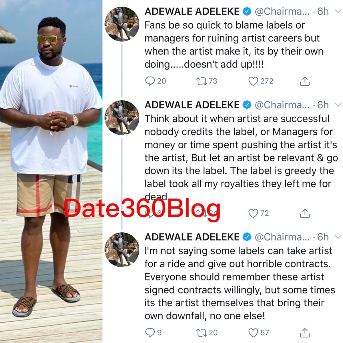 - Cynthia Morgan against Jude Okoye : Davido’s brother - Adewale Adeleke blasts artistes and their fans.  #Naijablogger.