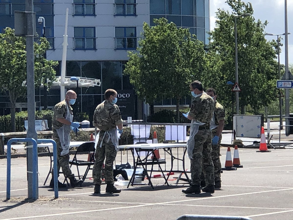 Soldiers from @4PWRRTigers are out supporting the community and delivering testing as part of mobile testing unit’s across the south east. Their energy is fantastic, Thank you. @rhqpwrr @7thRats @11InfBde #armyconfidence