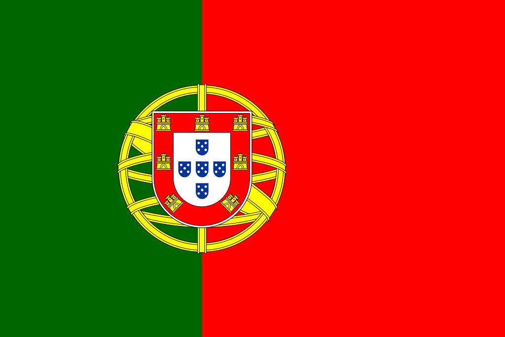 56. PORTUGAL • Look at it, I feel so bad• the clash of green to red, just no• the yellow out here trying to fix the flag but then someone was like,,, "no, ore red" and slapped an ugly ass sticker on top 