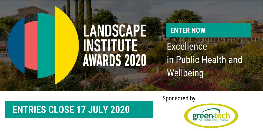 The current pandemic has proven how landscape aids our health and wellbeing. We’re looking for designs that put the public first. Got a project that protects our people? Enter the #LIAwards2020 today. Sponsored by <a href="/Greentechltd/">Green-Tech</a>. awards.landscapeinstitute.org/award-categori…