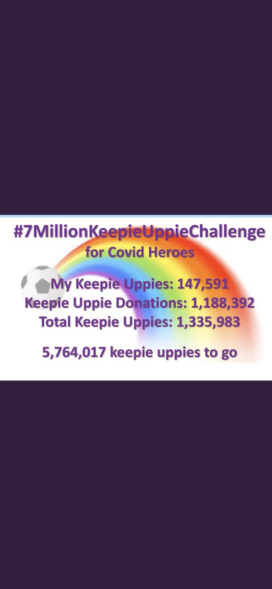 Banquetinnbar's tweet photo. @imogen_ph #7MillionKeepieUppieChallenge @BillyRayMansell & I am joining ranks to tag up to reach the 100k this week We shall keep a daily tally until we hit the 100 starting on from yesterday’s 56000 #gobillygo #NHSheroes We will hit 100k https://t.co/sRWn9ZhjA4
