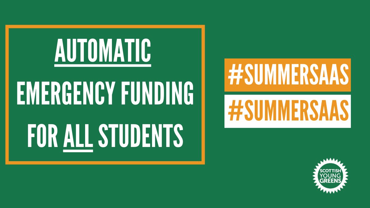blairanderson35's tweet image. 2,600 people support #SummerSAAS - do you? 👉 forms.gle/3Ykwxn9rAnv5q4…

The current system of discretionary support is failing
❌ One-off payments aren’t a secure solution
❌ The stigma and bureaucracy of hardship funds stop people applying
❌ Unis are already running out of money
