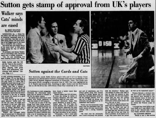 Eddie Sutton ThreadEddie Sutton was hired as the head coach for the University of Kentucky men's basketball program on April 2nd, 1985 (1/11)