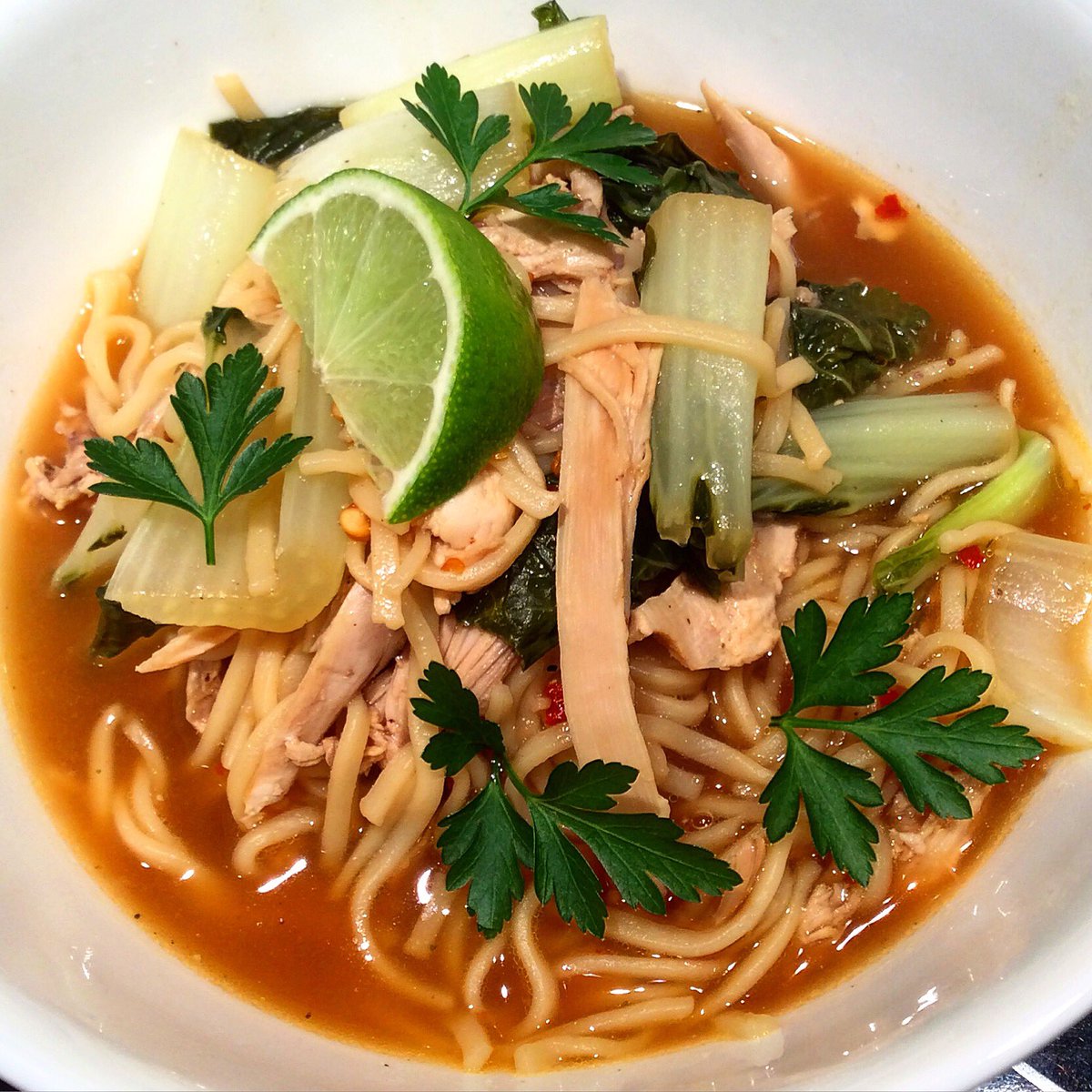 LisaMRomano's tweet photo. Home made chicken noodle #soup with bok choy and egg noodles #food #staysafe #foodie #foodblogger #foodoftheday #foodpics #homecooking #mkr #masterchefau #myfoodontv #taste #deliciousaus #delicious #Australia #Smile #chefs #chefsofinstagram #worldofdining #chefstalk https://t.co/lLpIXn18gs