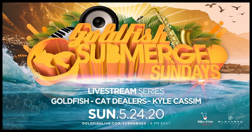 TONIGHT 8PM | #SubmergedSundays:  Digital Edition

20:00 <a href="/kylecassim/">KYLE CASSIM</a>
21:00 <a href="/GoldFishLive/">GoldFish</a>
22:00 <a href="/Cat_Dealers/">Cat Dealers</a> 

FB Event:  facebook.com/events/5407269…
Donation Link: streamlabs.com/goldfishlive/t…
(To support Ladles of Love)