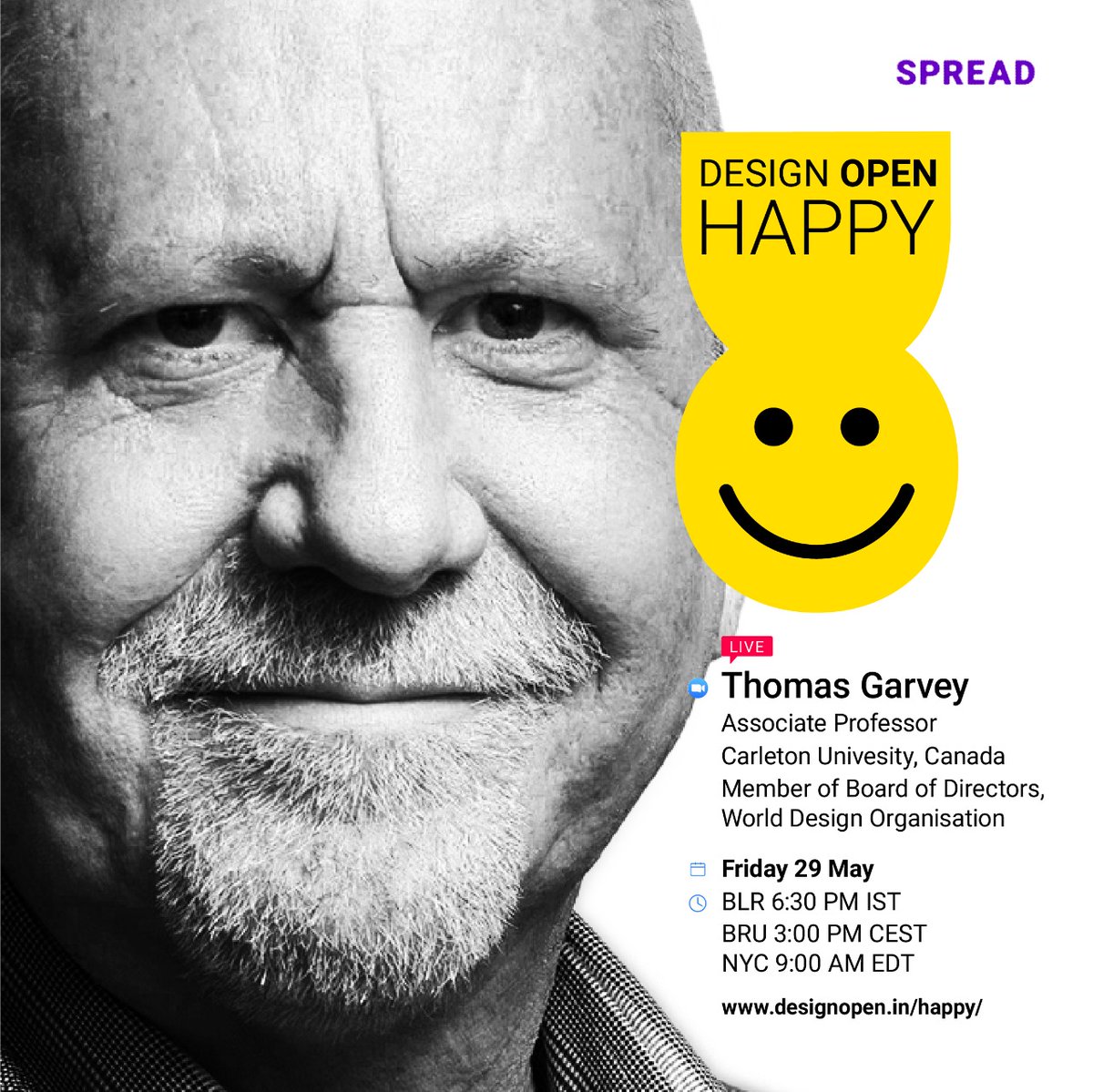 Join us this Friday for Design Open Happy with @twgarvey!

Associate Professor,@Carleton_U University, Canada. Board of Directors, @worlddesignorg. Thomas specializes in designing and developing products for extreme and minimal environments.
More at 
designopen.in/happy