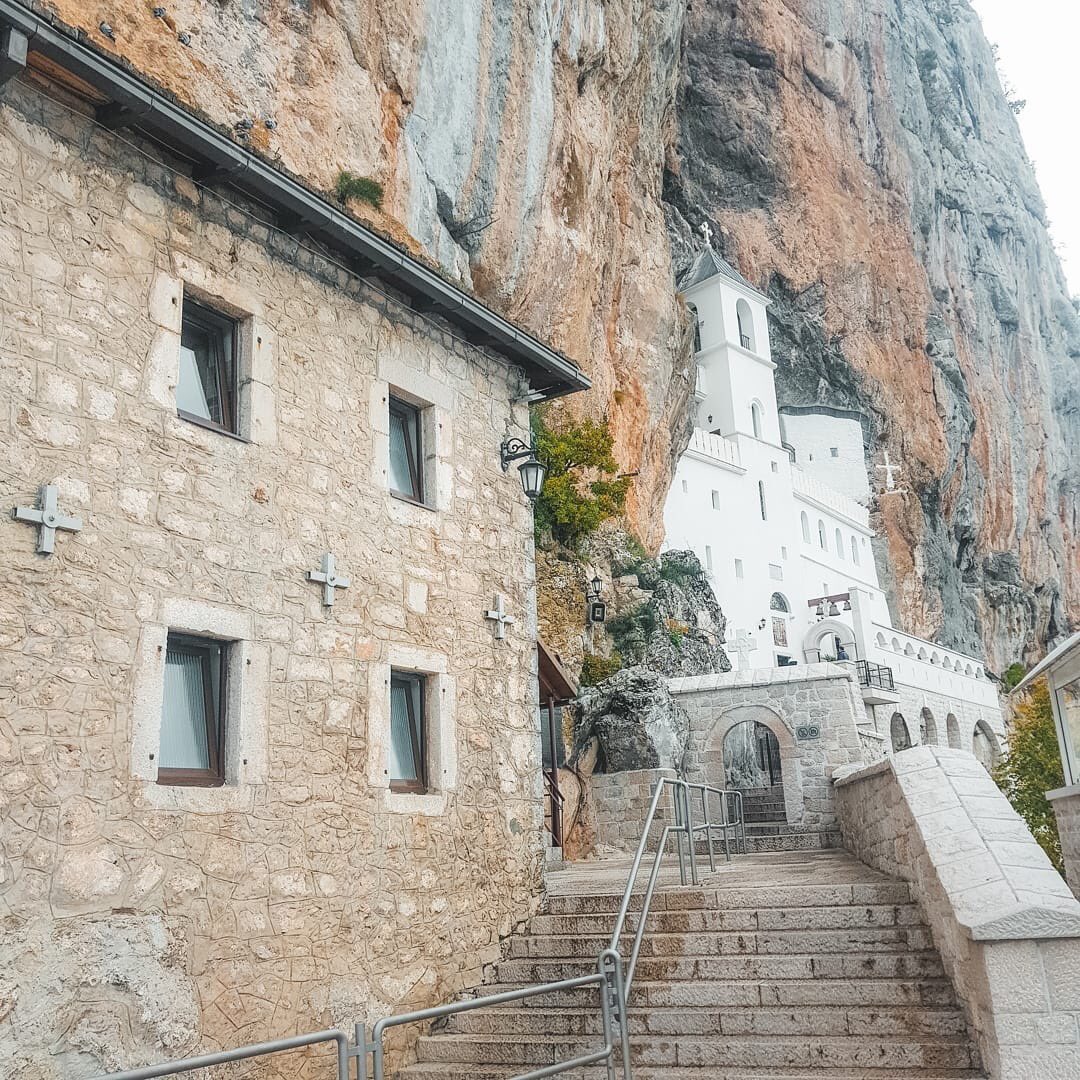 Ostrog Monastery is the largest shrine, not only in Montenegro, but also in  this part of Europe. Beautiful in a special way 🙏🏽😌🥰 - 📍Manastir Ostrog  📸 @lemalefrancais - #montenegrowildbeauty #gomontenegro #montenegro #, image size:1080x1080