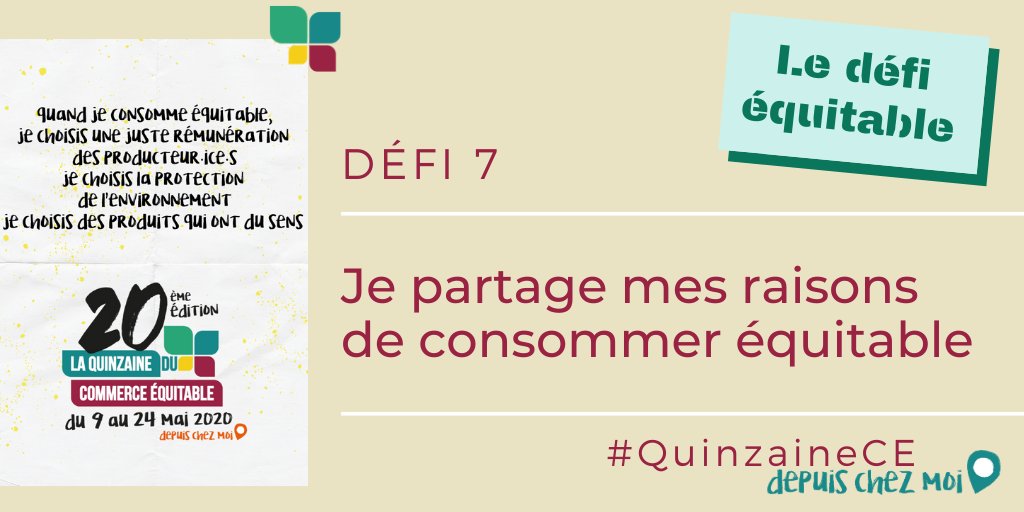 assoNAPCE's tweet photo. Dernier jour de la #QuinzaineCE
Justice sociale, rémunération des producteurs, transparence des pratiques, écologie...On a tous nos raisons de consommer équitable. Et toi c’est quoi les tiennes ? https://t.co/HKs8X6v62d