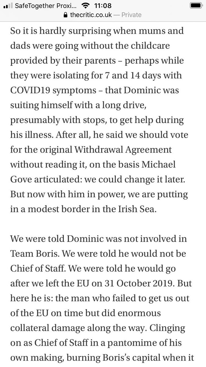 Incredible admission by leadingTory Brexiteer Steve Baker. They were told to vote for WA without reading it “on the basis Michael Gove articulated: we could change it later”.So they voted for it. And now discover there will be an border in the Irish Sea.