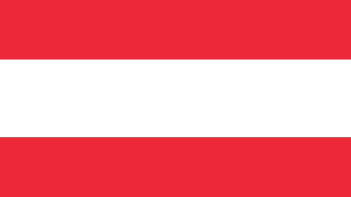 45. AUSTRIA • as dull as Nobody But You• and Running On Air• and Pænda too oof• since doing this thread, i've realised how boring europes flags are holy shit• nothing else to say