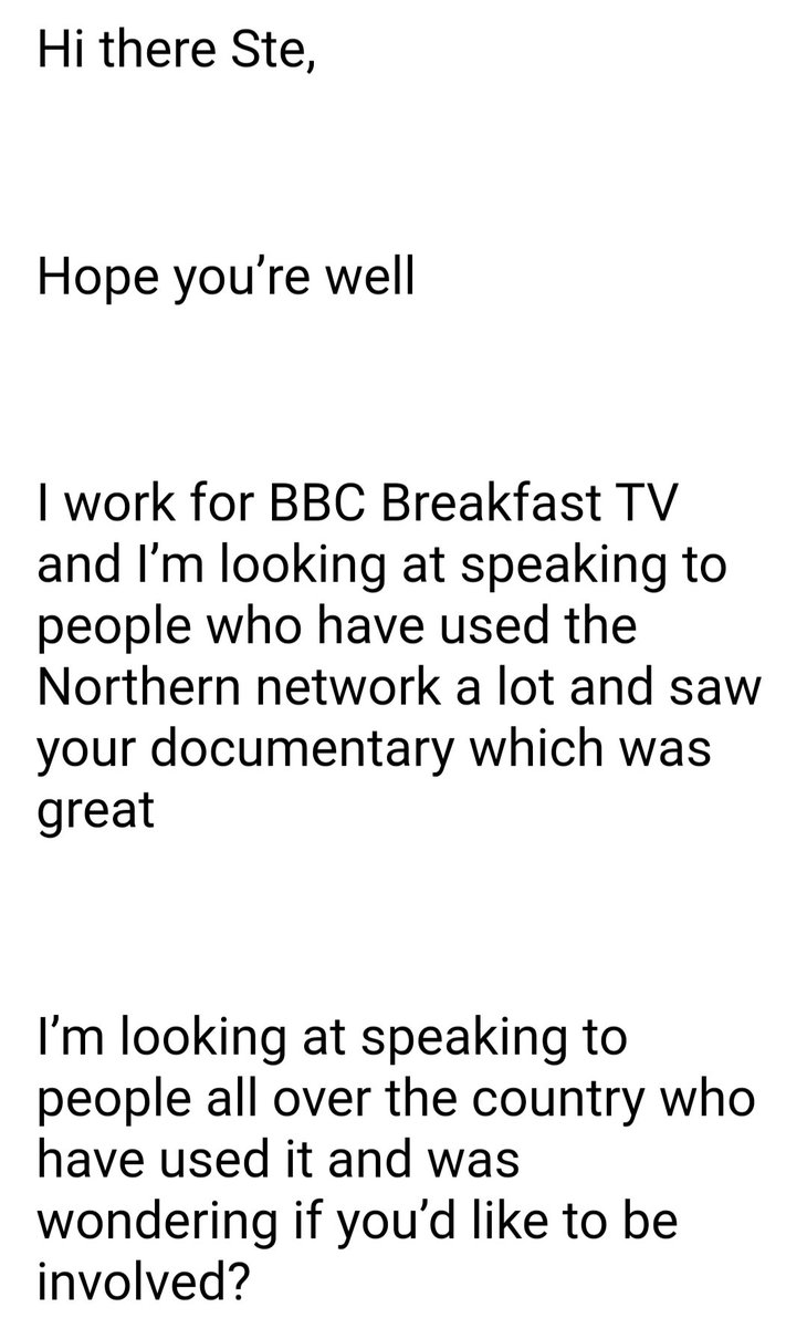 stetranmedia's tweet photo. Nearly a year since I made my documentary regarding northern rail I'm still getting good feedback and interest 

https://t.co/efwsgBHWR9

#northernrail #Documentary #Filmmaker #director #factual https://t.co/gvjQIlyeGV