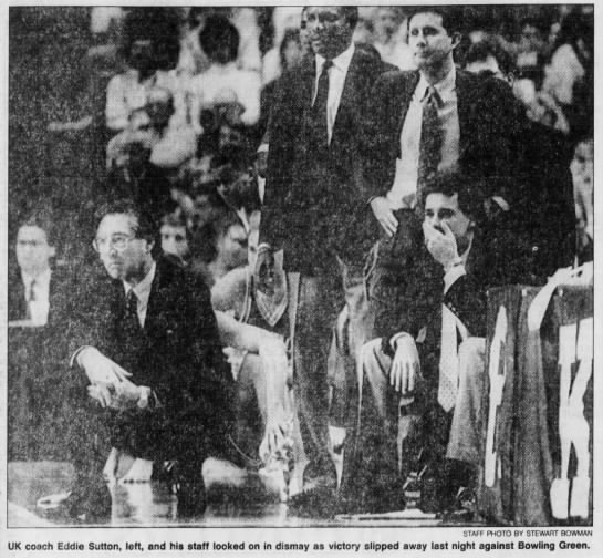 Eddie Sutton Division I men's basketball head coaching facts (records include vacated appearances)- 1st to lead 4 different schools to the NCAA Tournament- 1st to be named AP Coach of the Year at 2 different schools- 1st to have a 30-win season at 3 different schools (10/11)