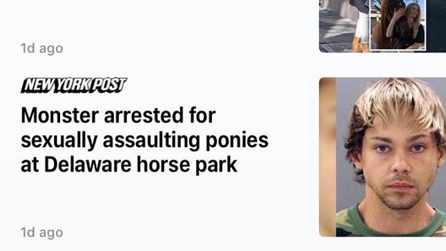 When I told Apple News I was interested in horse riding, this isn’t exactly the kind of articles I expected it to send me...