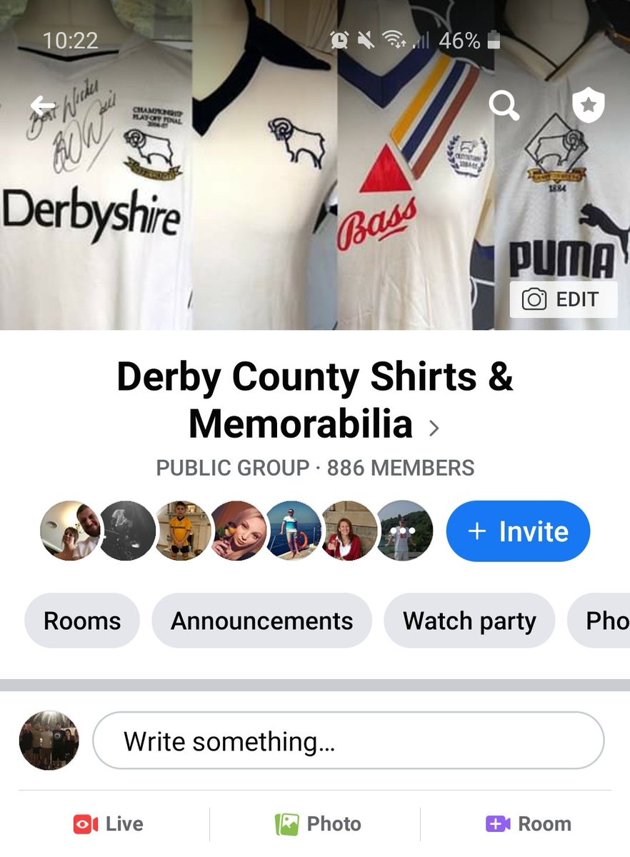 886 members in the group. If your on facebook join the group, invite fellow Derby fans and share your Derby shirts and memorobelia however big or small someone will enjoy seeing them. and or post shirts you want, someone on there may have it 👍👊🐑 #dcfc #dcfcfans @dcfcofficial