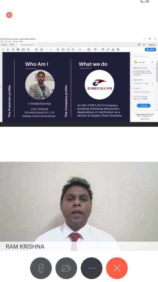 AsliMedicine's tweet photo. Here are the Glimpses of CII - Digital Summit held on 22 May 2020.

Zoreum's COO - Mr. Ram Krishna was part of this discussion with Mr.Kalvakuntla Taraka Rama Rao - KTR, Mr.Jayesh Ranjan, and other prominent Industrialists

#CII #KTR #CIIDigitalSummit #Zoreum https://t.co/jUUYDvVZym