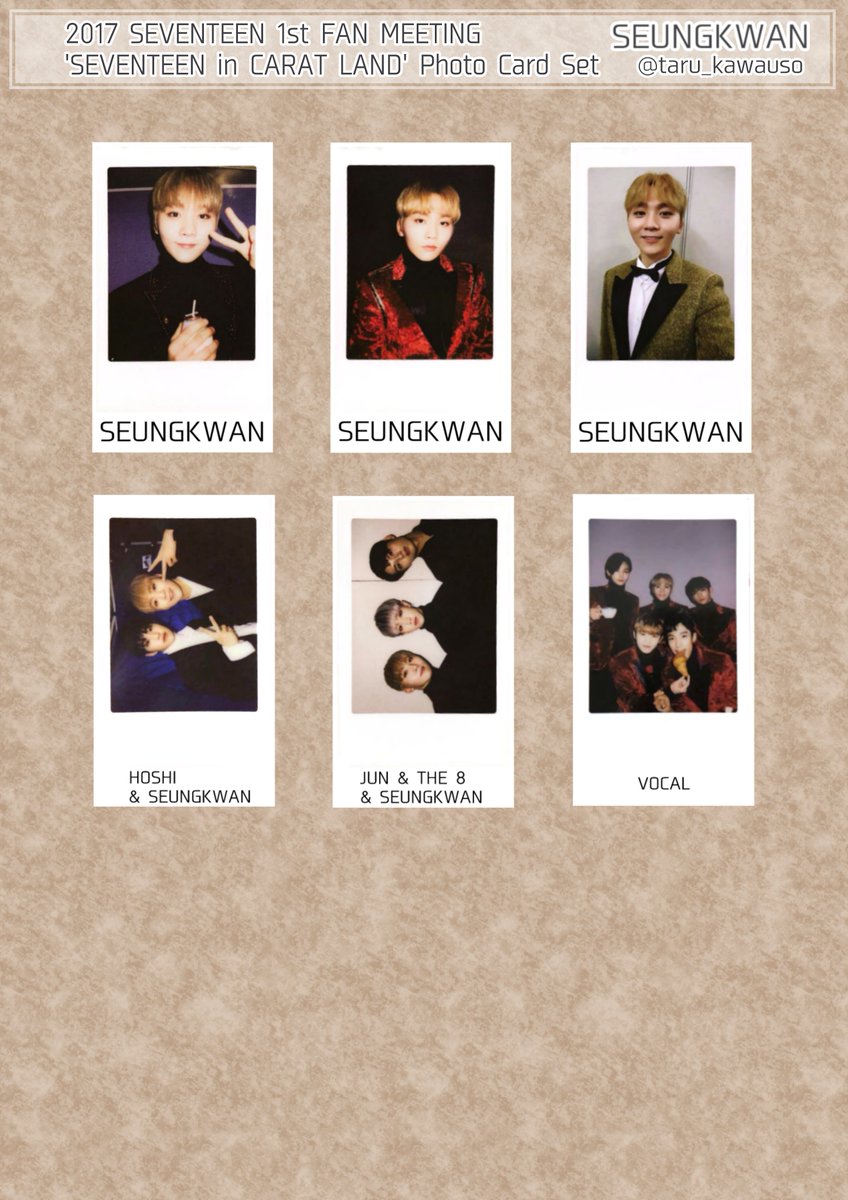 SEVENTEEN セブチ 1st FAN MEETING CARAT LAND PHOTO CARD SET トレカ