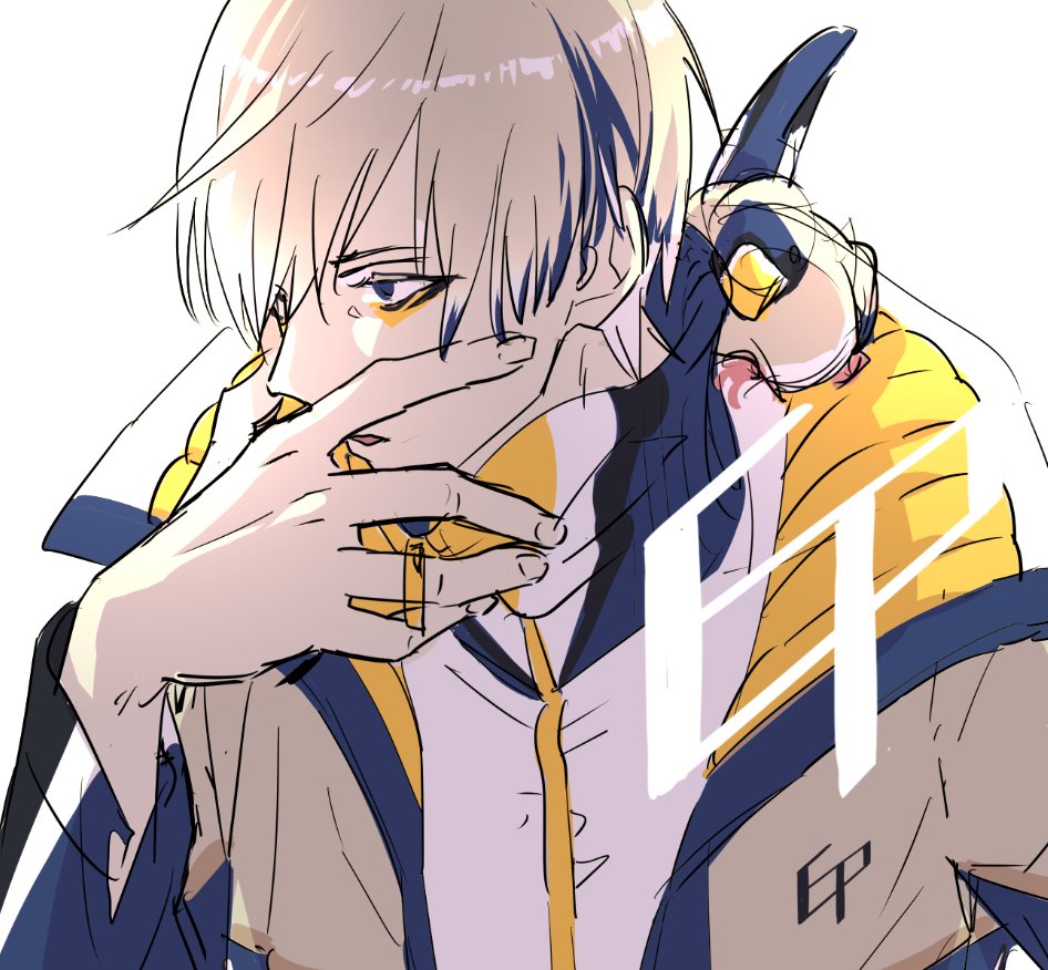 Samaco 鳥モチーフのラクガキその8 イカルという鳥が元 ルリもベージュと紺と黄色の取り合わせがよき あと黄色いくちばしがとてもかわいい