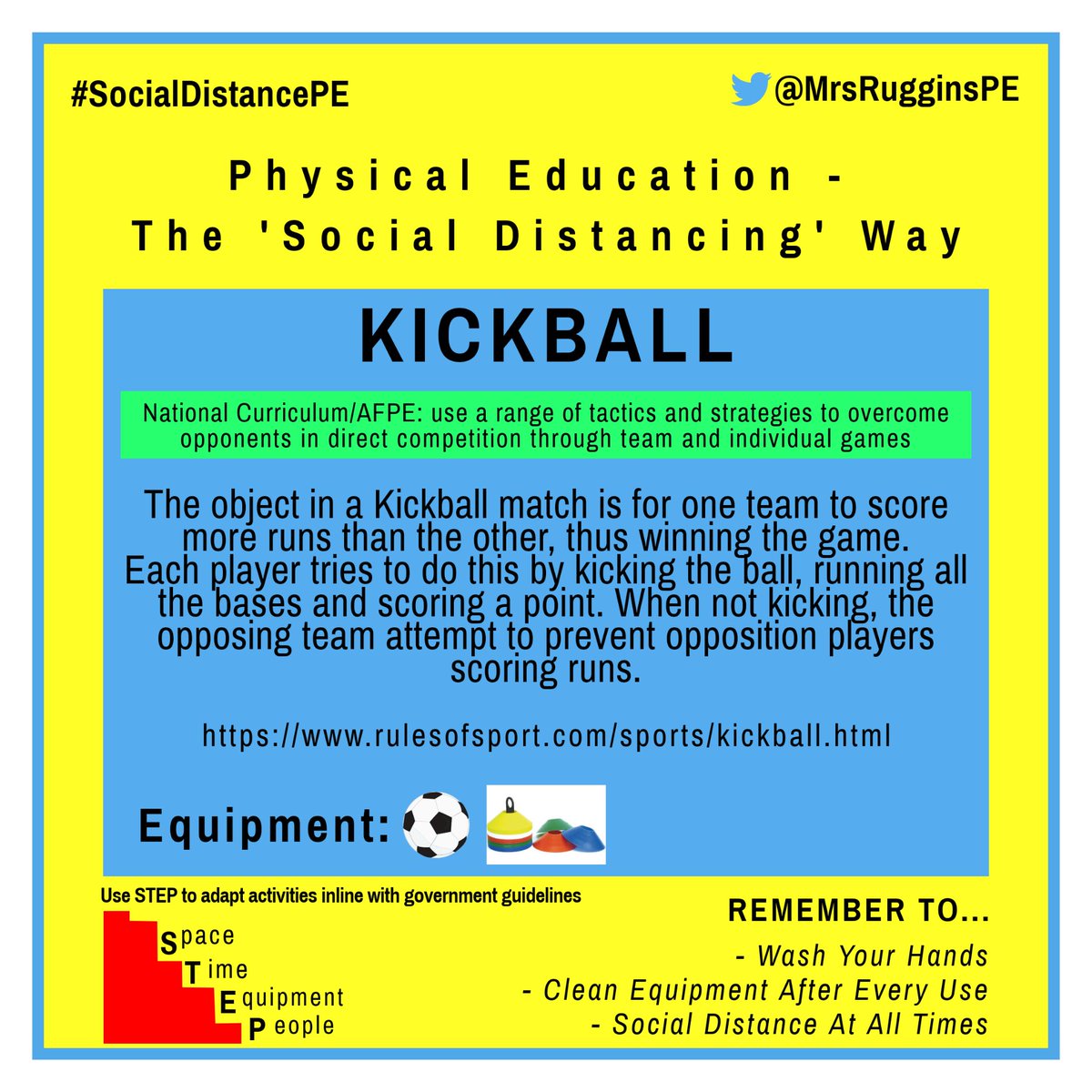PE - The Social Distancing Way#2 KICKBALL #SocialDistancePE  #EDuPE  #Edutwitter