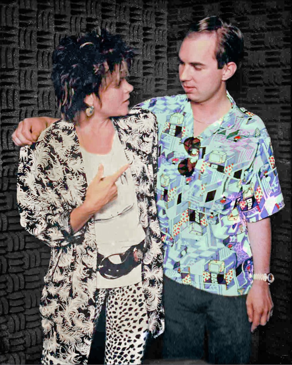 Happy b’day to awesome singer, songwriter &amp; four-time Grammy winner @rosannecash! Played her music on 1050 WHN. She's this year’s winner of the Edward MacDowell Medal. Judging by my feeble attempt at fashion, any guess which decade this photo was taken? 😃 <a href="/JohnnyCash/">Johnny Cash</a>