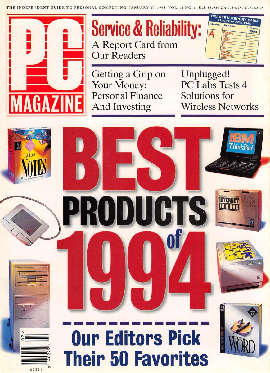 Today's magazine we're looking at is PC Magazine, from January 1995!