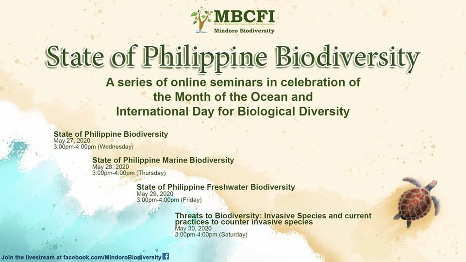 haynayanPH's tweet photo. WEBINAR SERIES | State of the Philippine Biodiversity organized by the Mindoro Biodiversity Conservation Foundation Inc. from May 27-30, 2020

Webinars will be streamed live in the MBCFI Facebook Page https://t.co/OjUsnW6InA 

#MOO2020
#IDBD2020
#HaynayanPH
#sciencechatph https://t.co/eUYpw5yPjT
