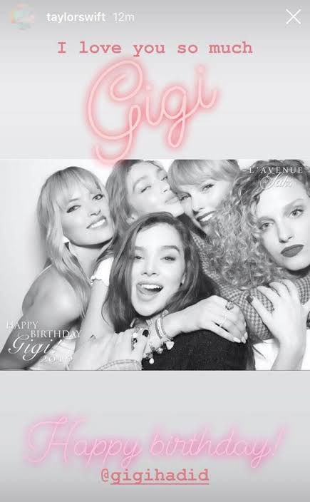 taylor attending gigi's 24th birthday