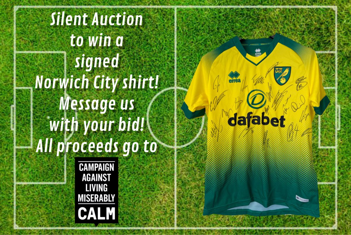 matchofthedads's tweet image. Bidding ends midday 30th May. 

Thanks to @NorwichCityFC for donating the shirt 🙌🏻 all proceeds go to @theCALMzone.

@iwanwroberts @hucks6dh6 @eadie11 @CedricAnselin @NorfolkCountyFA @DarrenKenton @SimonThomasTV @BobRutler please #RT #charity #silentauction #mentalhealthawareness