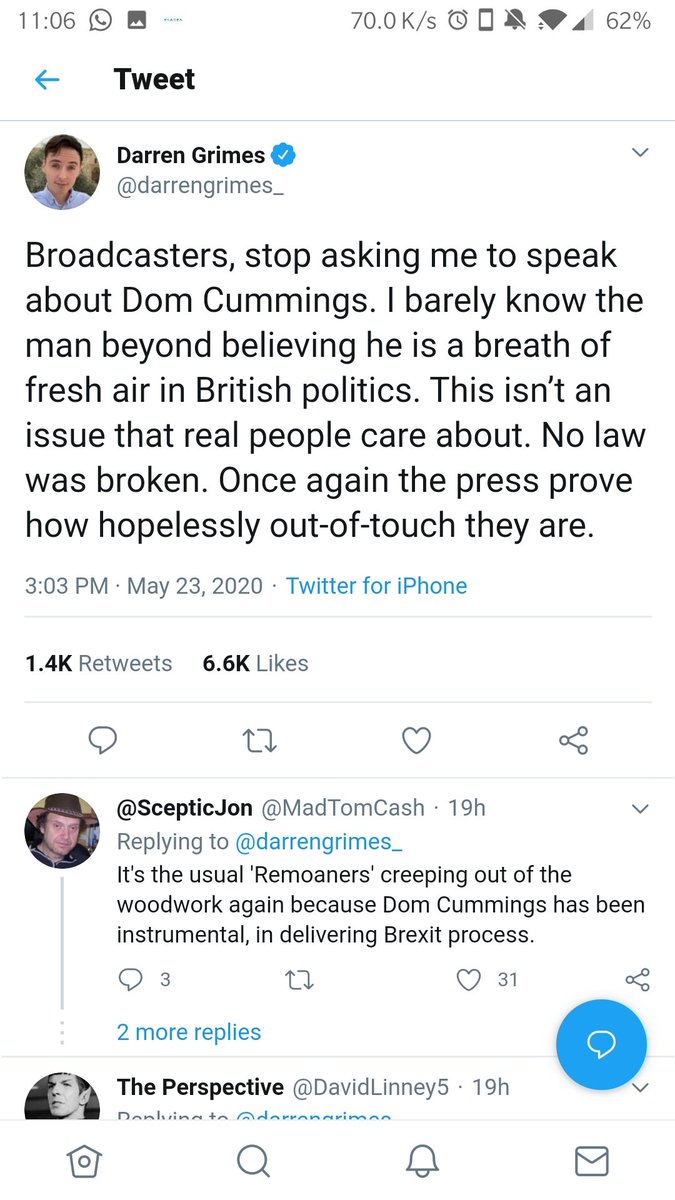 martinpoler's tweet image. Darren Grimes does make me laugh:

&quot;My poor nana couldn&apos;t see her dying daughter&quot; 

&quot;I&apos;ll defend Cummings&quot; 

You&apos;ve got to have some seriously f ed up moral compass to write those tweets.
