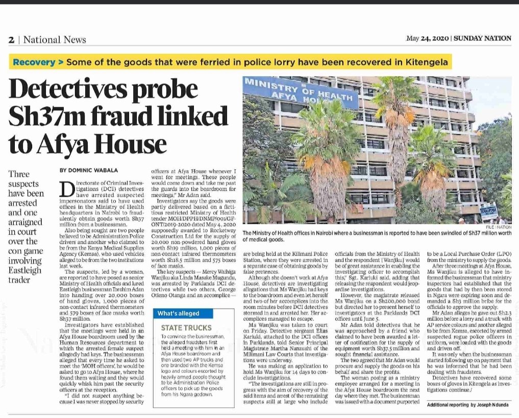 OleItumbi's tweet image. .@DCI_Kenya &amp;amp; @dailynation when this FRAUDSTERS visited Harambee House Annex, You dramatized it. Then DCI played CCTV in a Press Conference. Will you know blame CS Mutahi Kagwe for this CONMANSHIP? CCTV ziko wapi? Dilemma, there is no way to bring in DP @WilliamsRuto - #DCILIARS