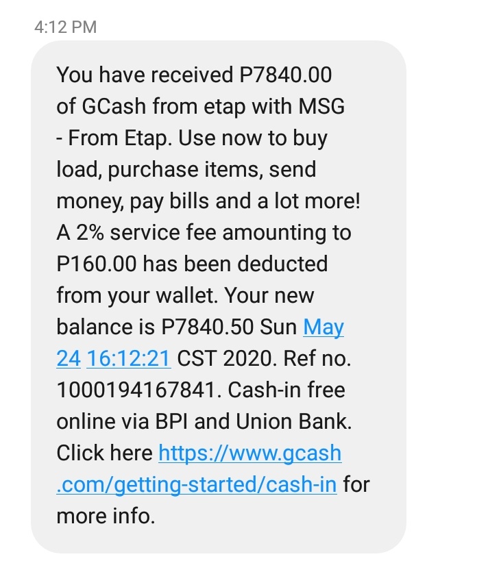 So earlier, I withdrawn 10000 sa atm and right after decided to cash in 8000 sa ako Gcash for payment ko sa bills ko, and apparently the kiosk deducted 160php,it was a littpe amount but for me, dakonnajud so garant ko abt it sa twitter
